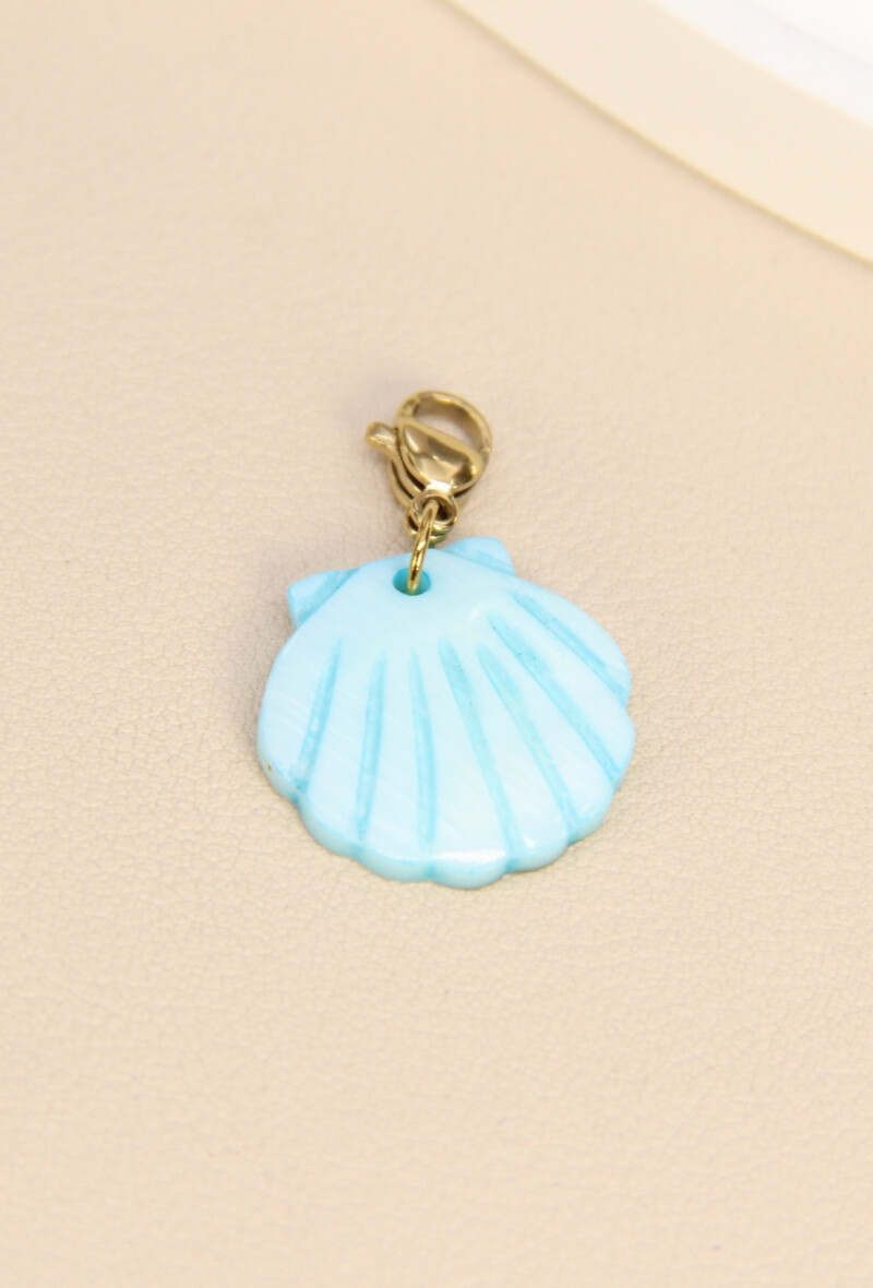 Grossiste Bellissima - Pendentif coquillage nacré en acier inoxydable – Éclat naturel et raffinement