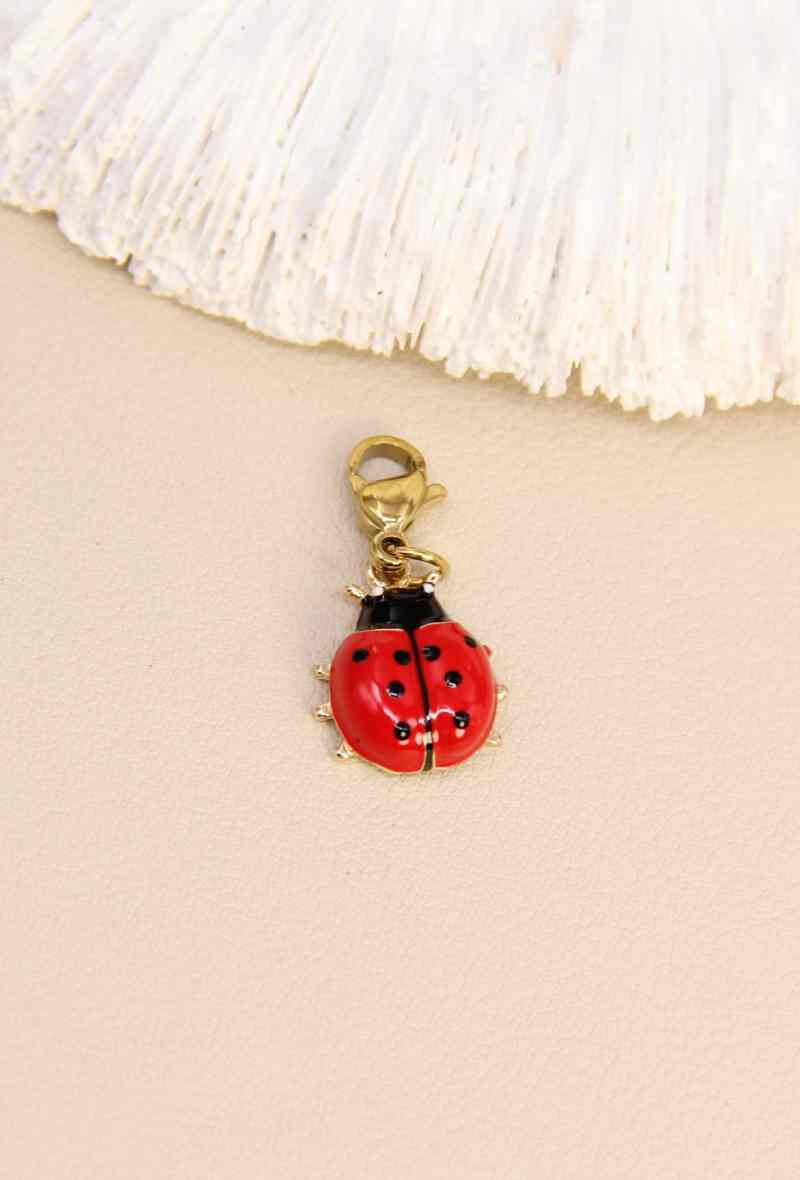 Wholesaler Bellissima - Stainless Steel Ladybug Charm - Playful Bestseller and Good Luck Charm