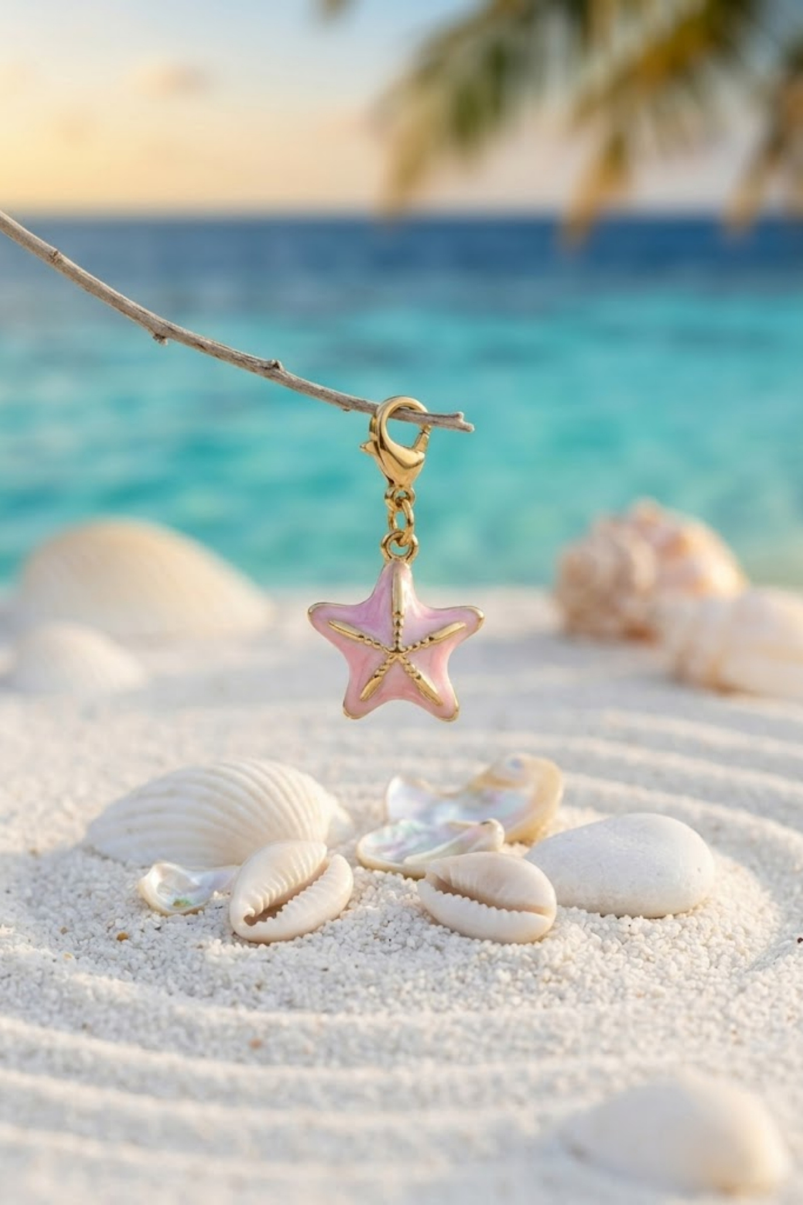 Mayorista Bellissima - Charms de Estrella de Mar Rosa en Acero Inoxidable – Un Toque Marino Lleno de Dulzura