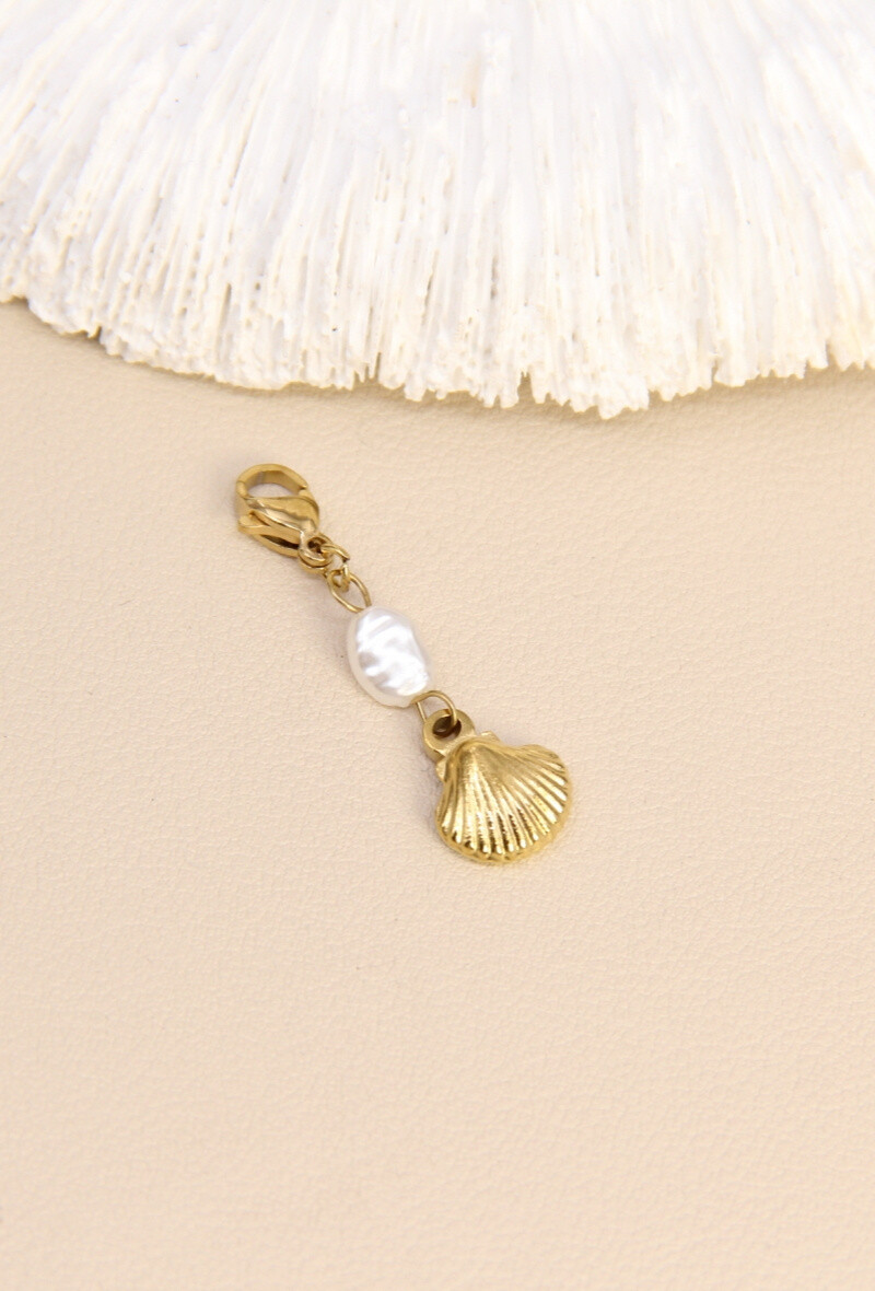 Mayorista Bellissima - Colgante dorado y perla colgante - encanto marino elegante