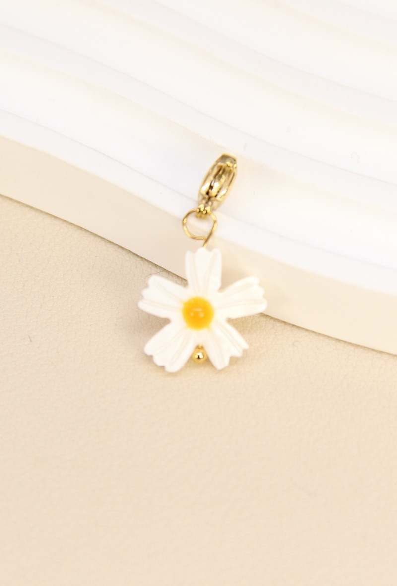 Grossiste Bellissima - Pendentif Fleur - Élégance Naturelle en Acier Inoxydable
