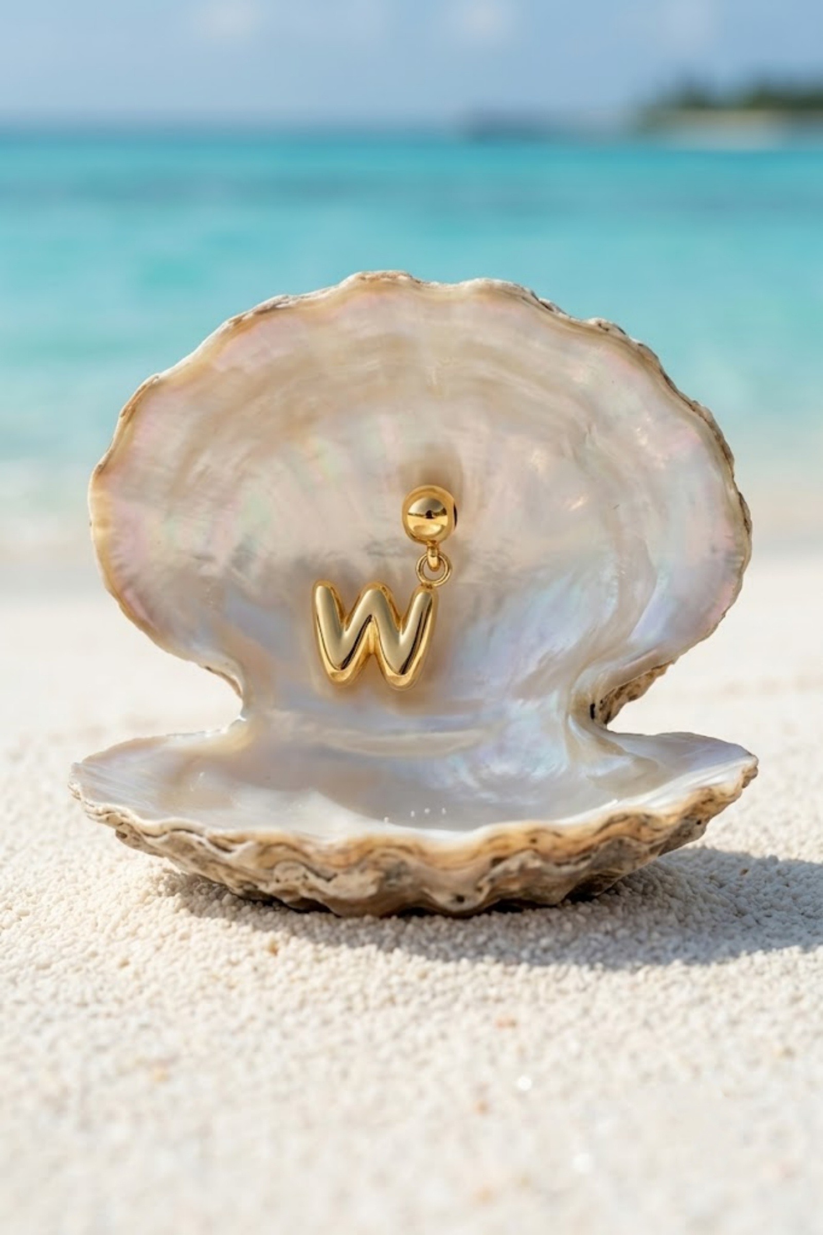 Mayorista Bellissima - Colgante de Letra Personalizable en Acero Inoxidable Dorado – Para Cadena Pasante