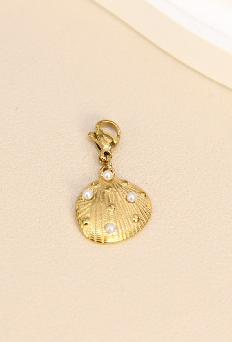 Wholesaler Bellissima - Pendant in stainless steel shell with pearls - timeless elegance