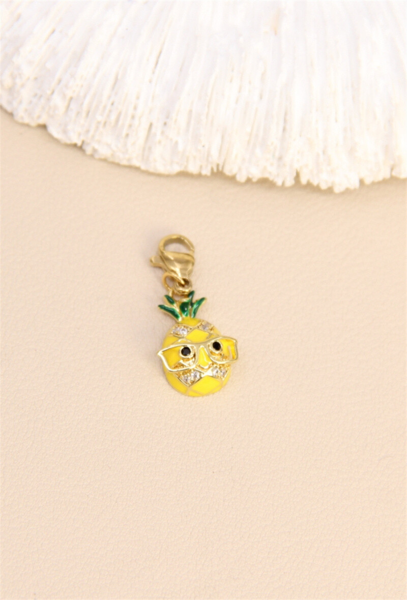 Wholesaler Bellissima - Stainless Steel Pineapple Charm - The fun and tropical accessory