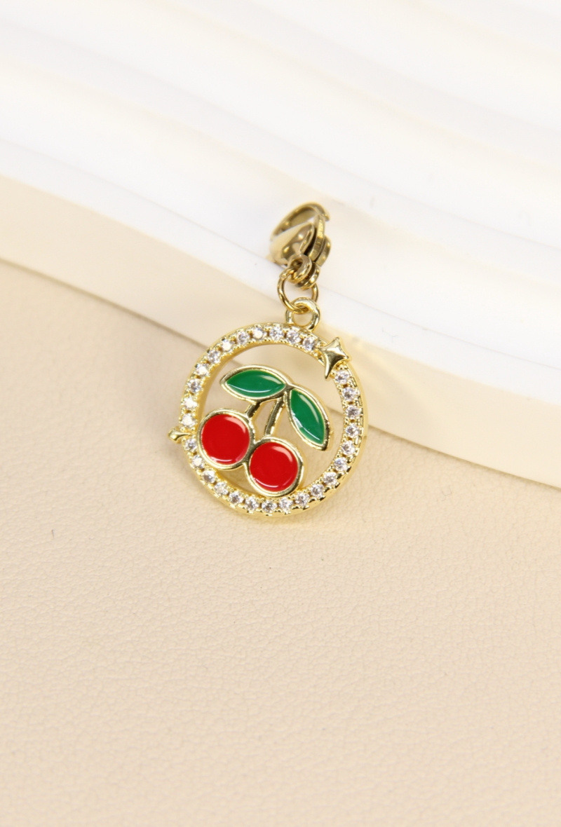 Großhändler Bellissima - Kirsch- und Strass -Anhänger - Gourmet Edelstahl Glanz