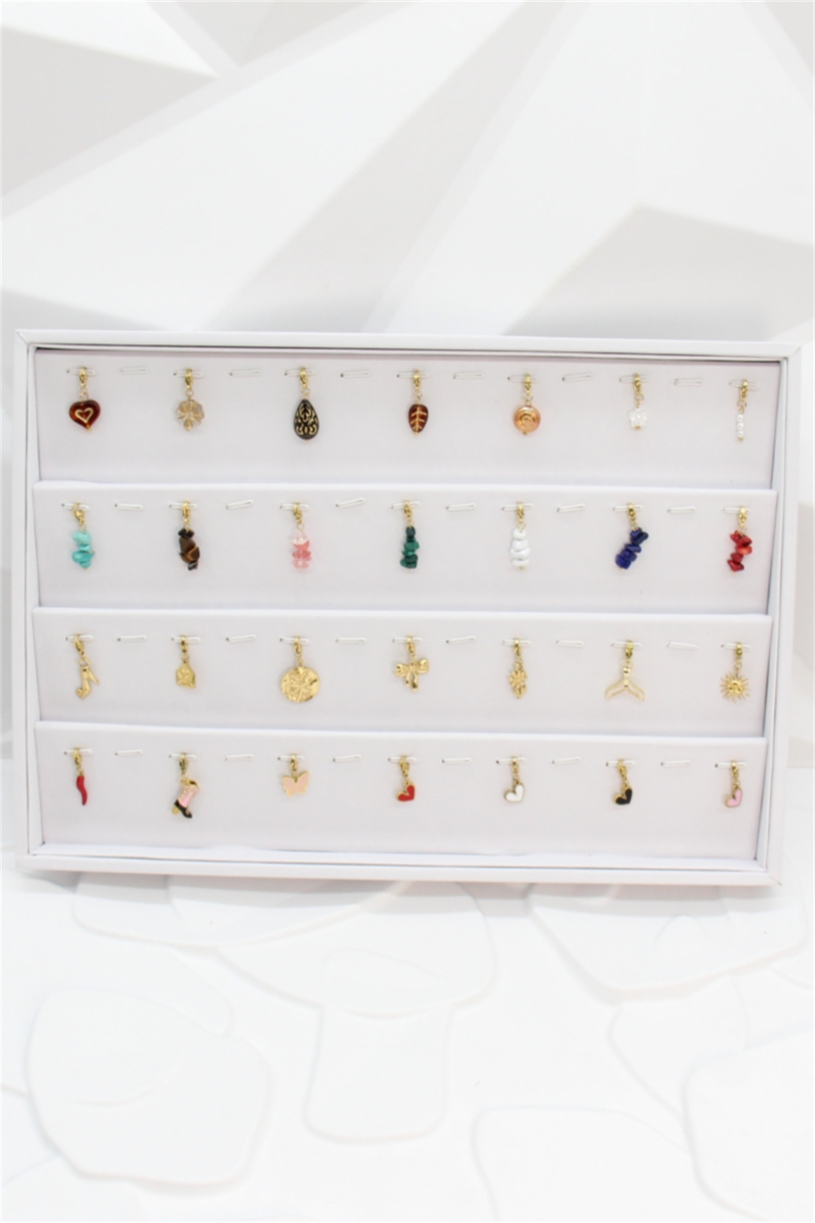 Grossiste Bellissima - Présentoir à Charms – Format Rectangulaire Blanc