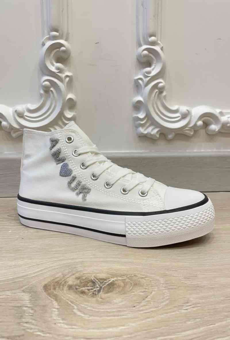 Grossiste Bello Star - Baskets montante en toile et amour