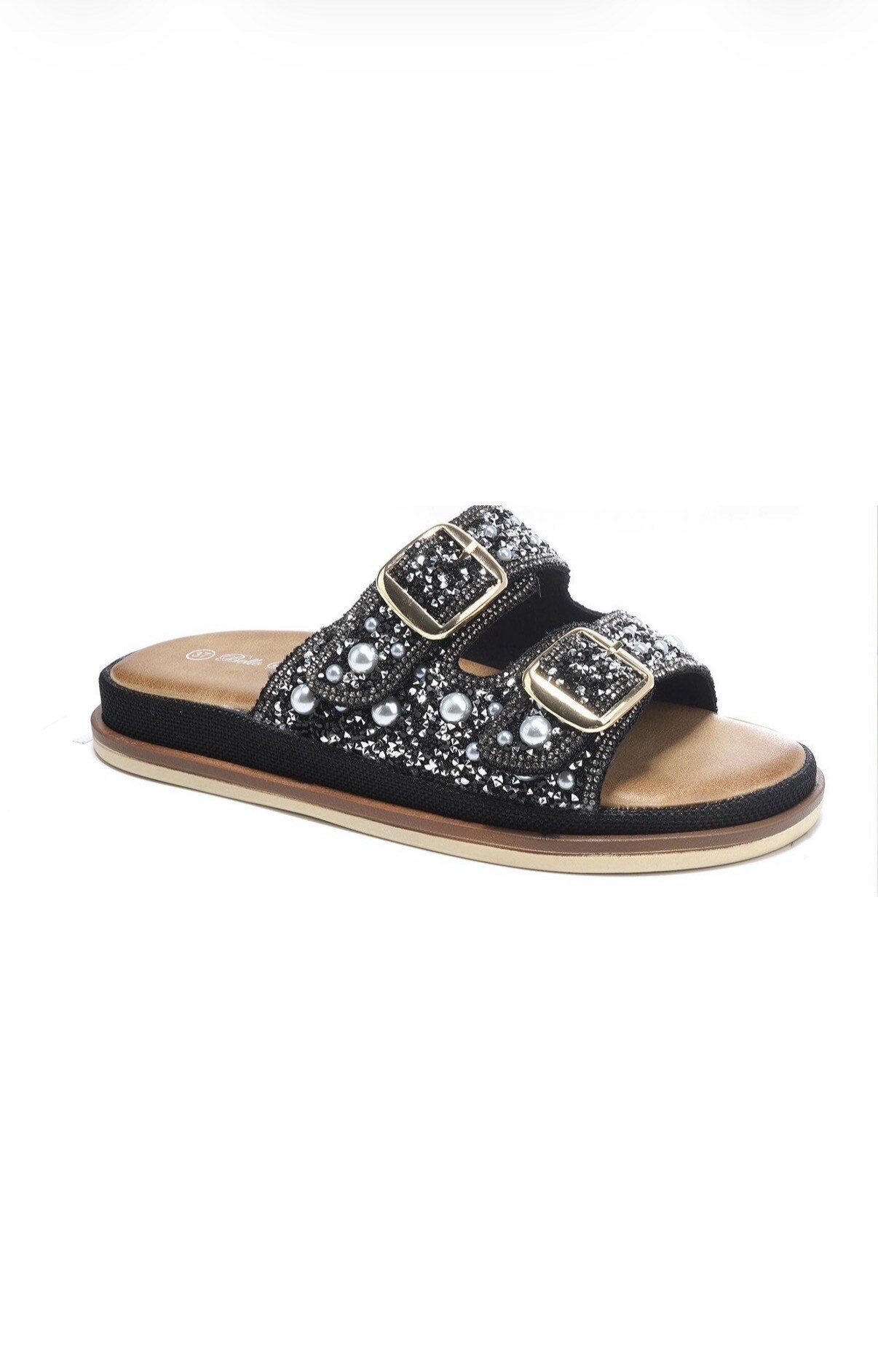 Grossiste Bello Star - Sandales à deux boucles avec décoration en fantaisie classique