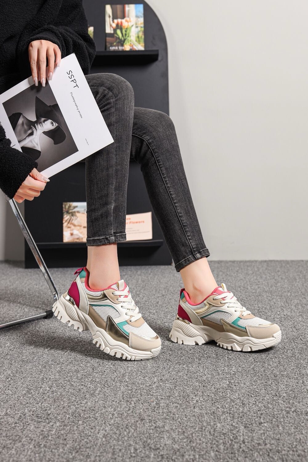 Großhändler Bello Star - Klassischer Sneaker mit verschiedenen Materialien