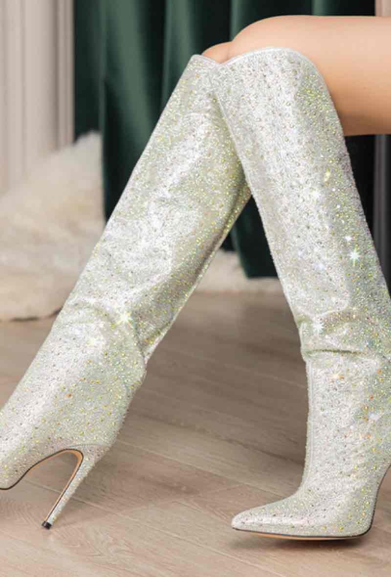 Grossiste Bello Star - Bottes à talon aiguille et strass bling bling
