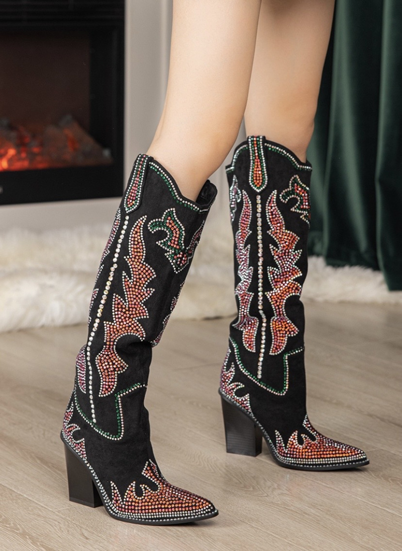 Grossiste Bello Star - botte en simili daim avec strass