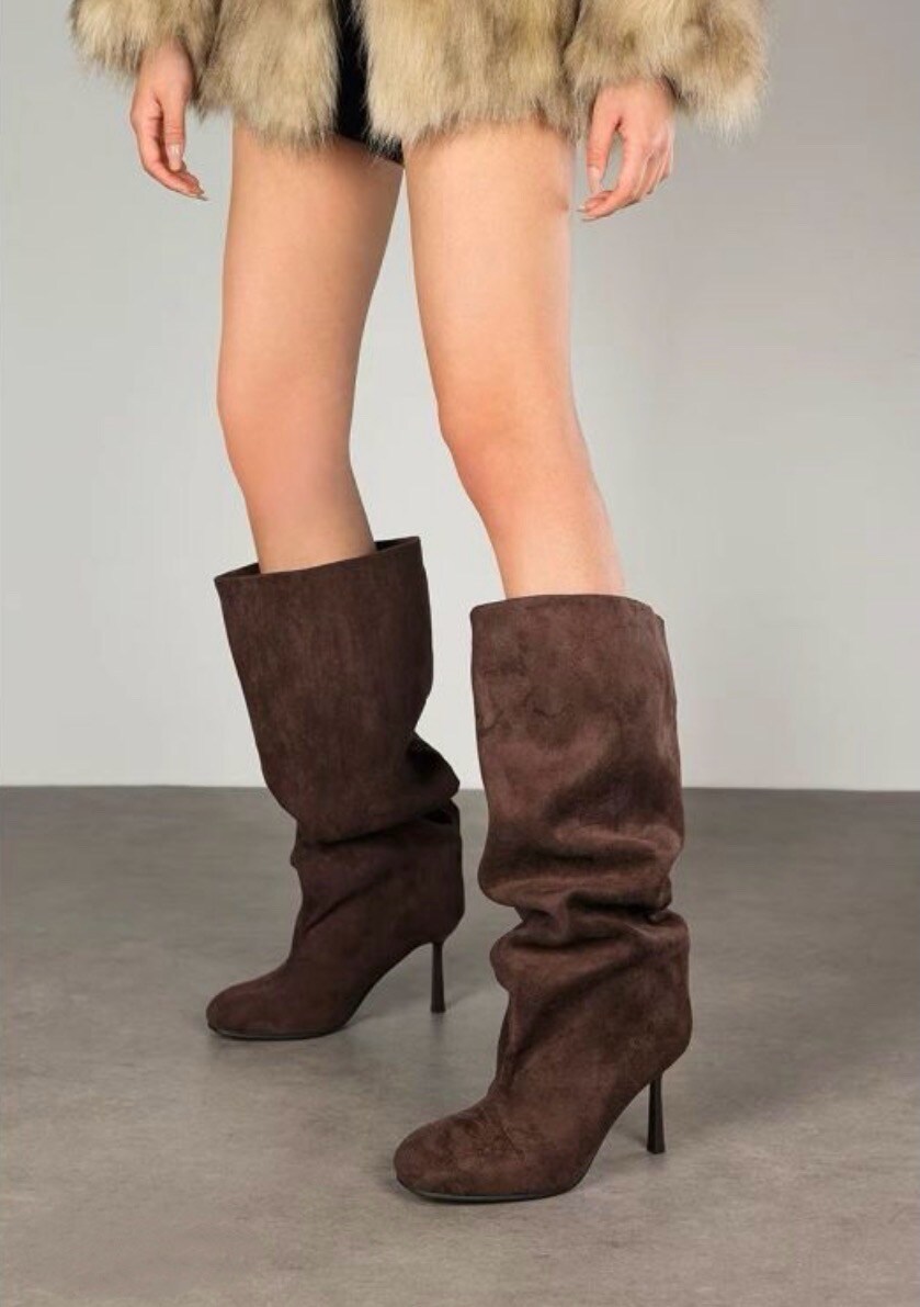 Großhändler Bello Star - Klassische Stiefel aus Kunstwildleder mit schlankem Absatz