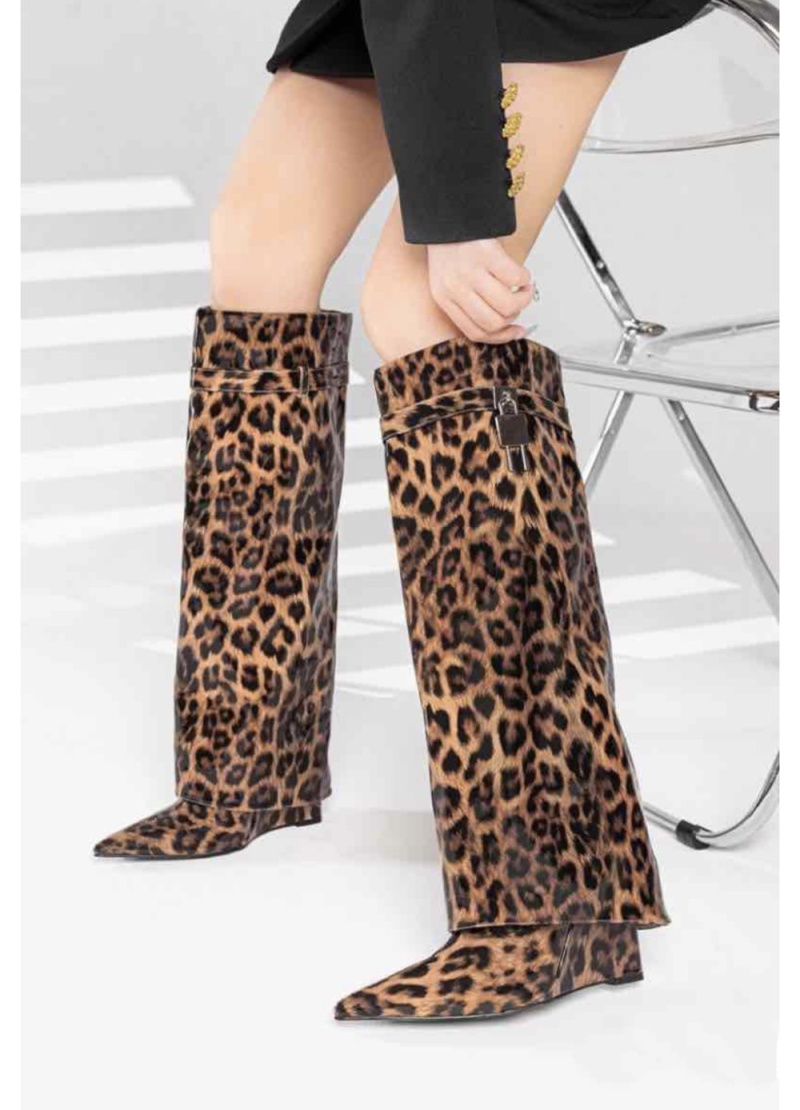 Grossiste Bello Star - Bottes à talon avec motif animaux