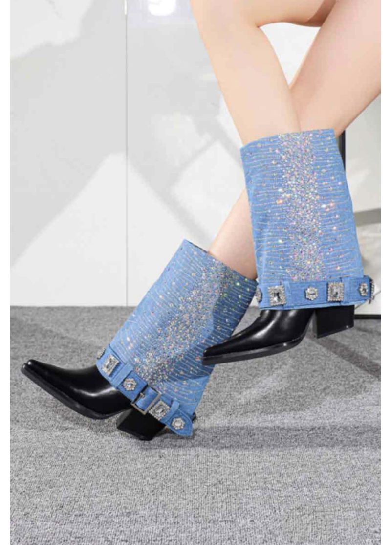 Großhändler Bello Star - Jeans-Stiefelette mit Absatz