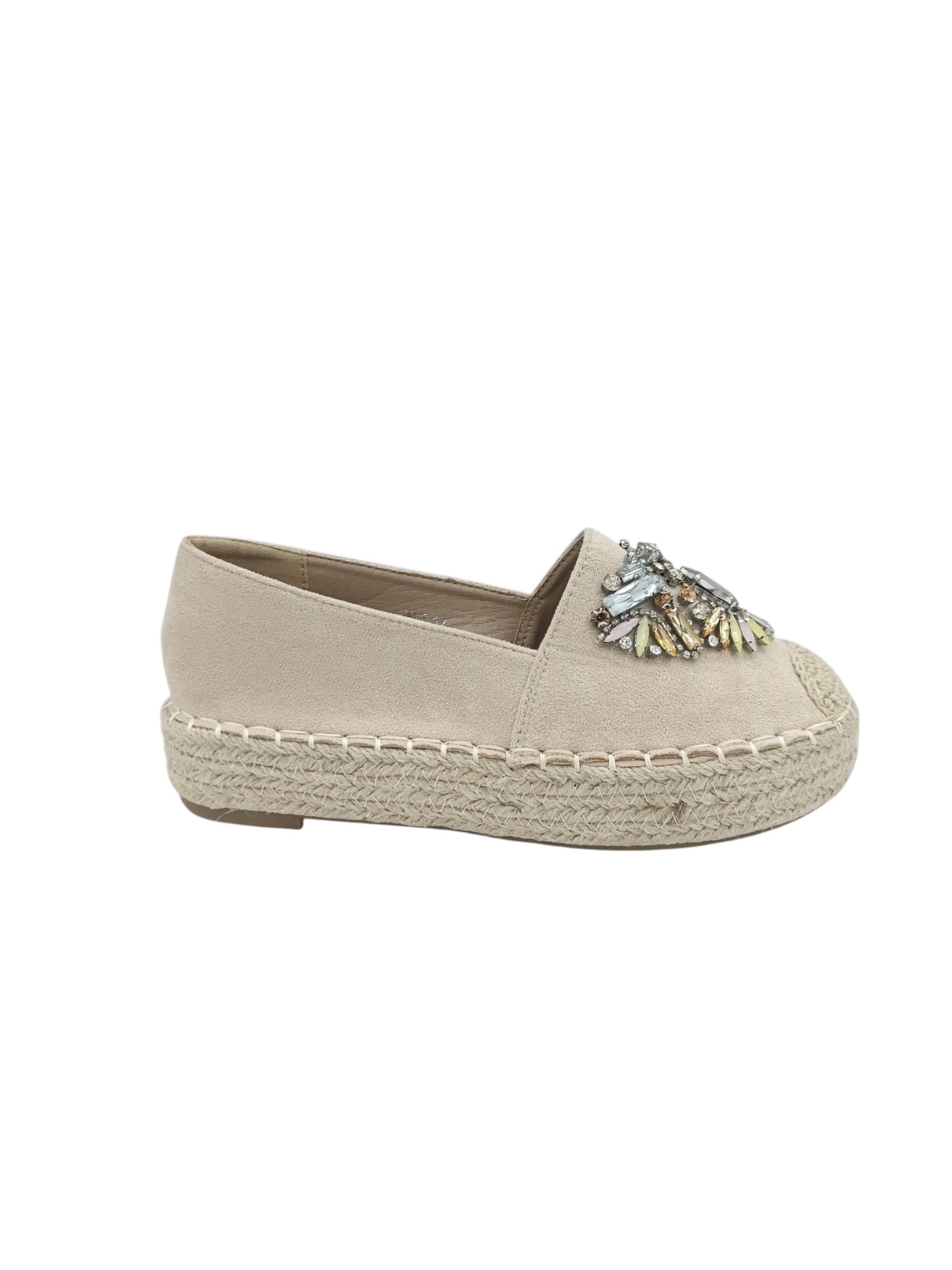 Grossiste Bello Star - Espadrille à bijoux fantaisie en simili daim classique