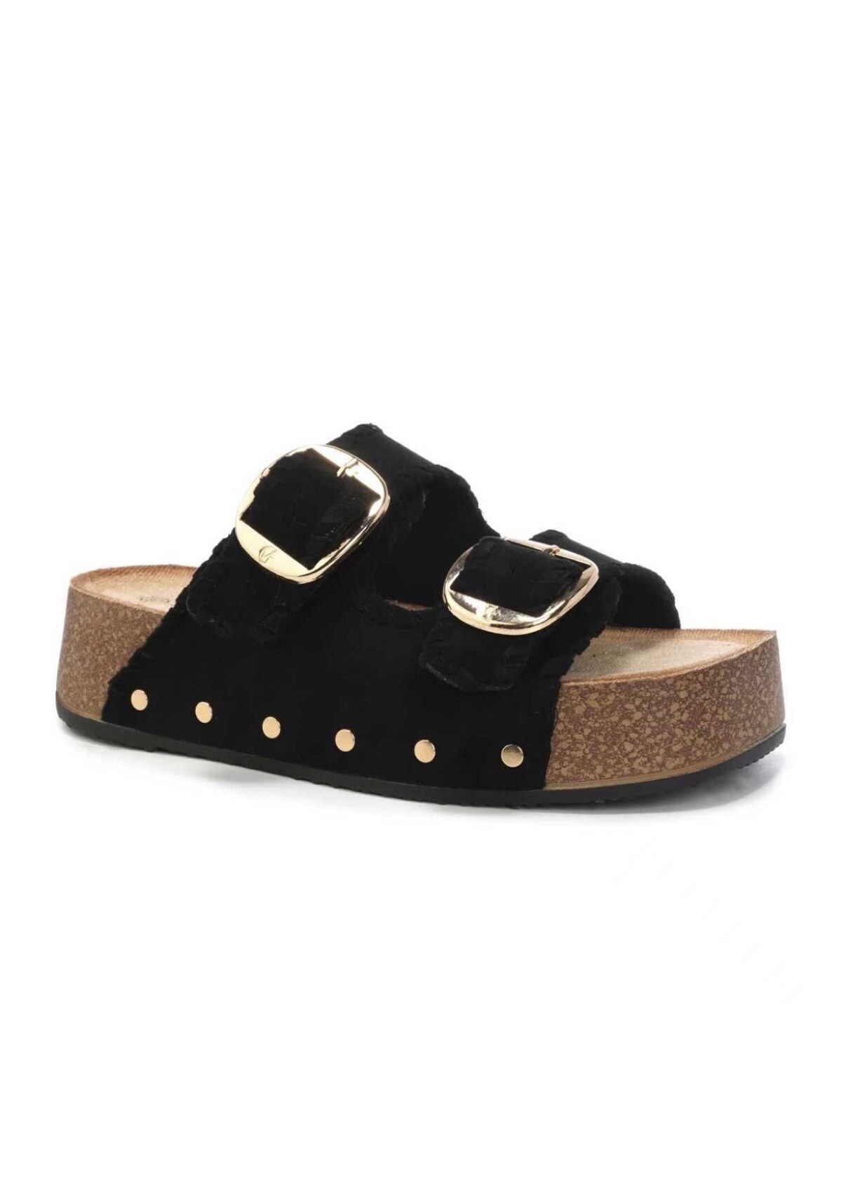 Mayorista Bello Star - Sandalias de imitación de ante con hebillas y suelas gruesas
