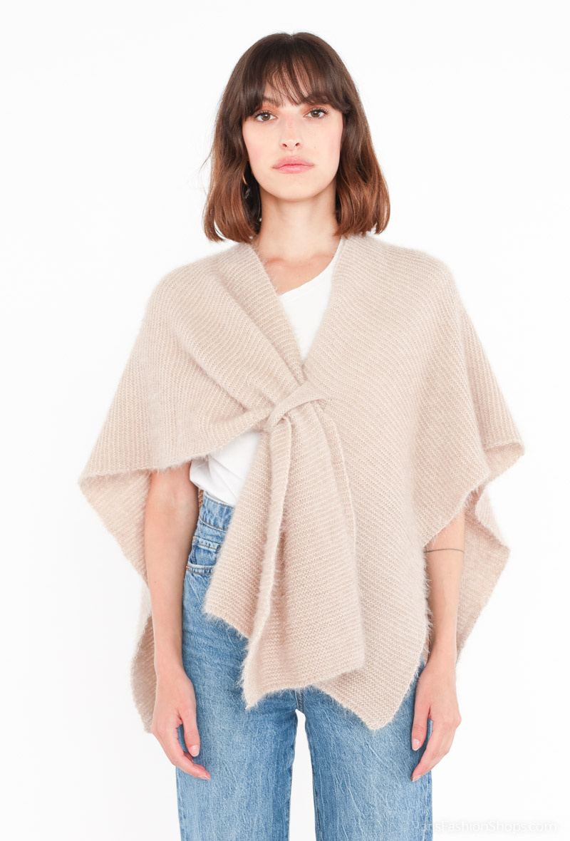 Großhändler Best Angel-Fashion Kingdom - Einfarbiger Poncho aus Mohair