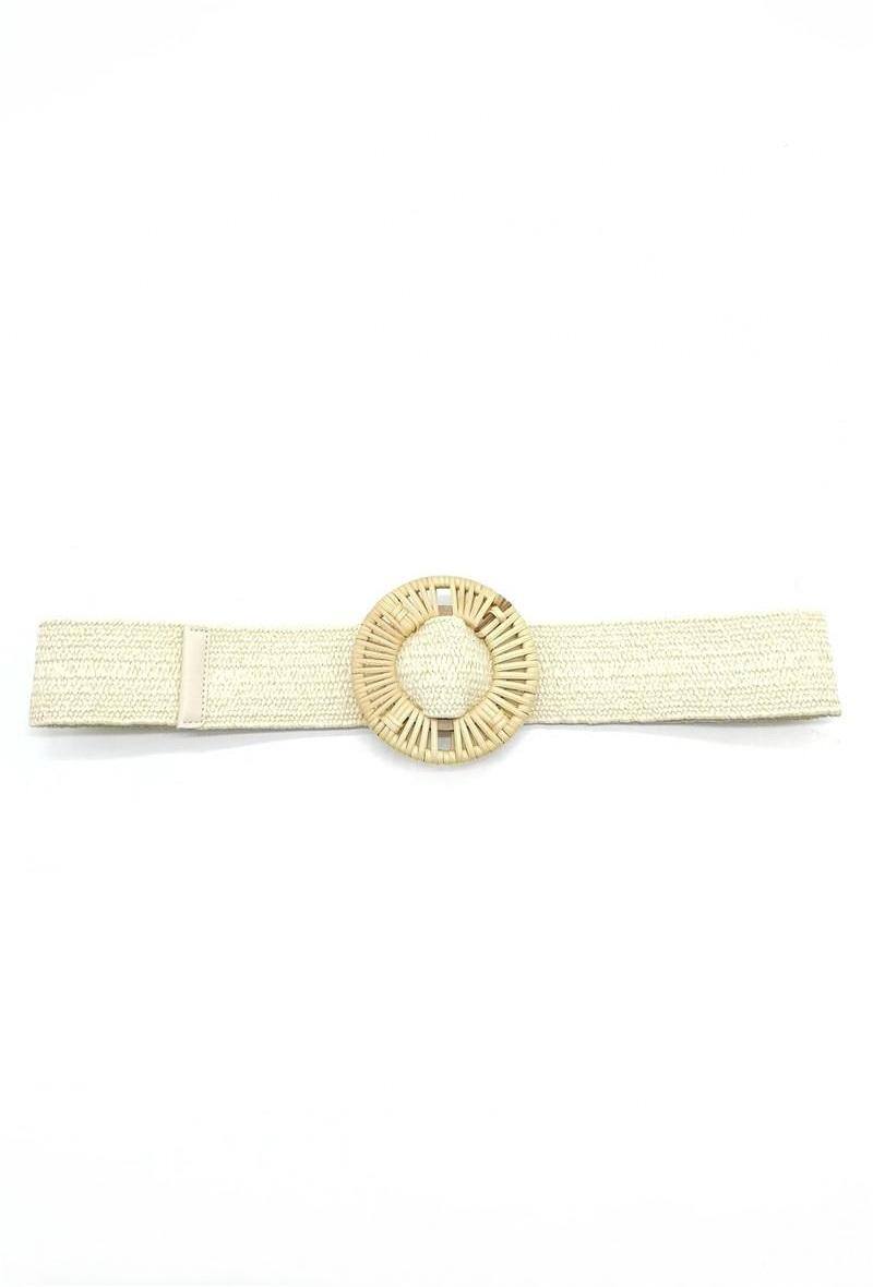 Grossiste Best Angel-Fashion Kingdom - Ceinture élastique avec boucle ronde en osier