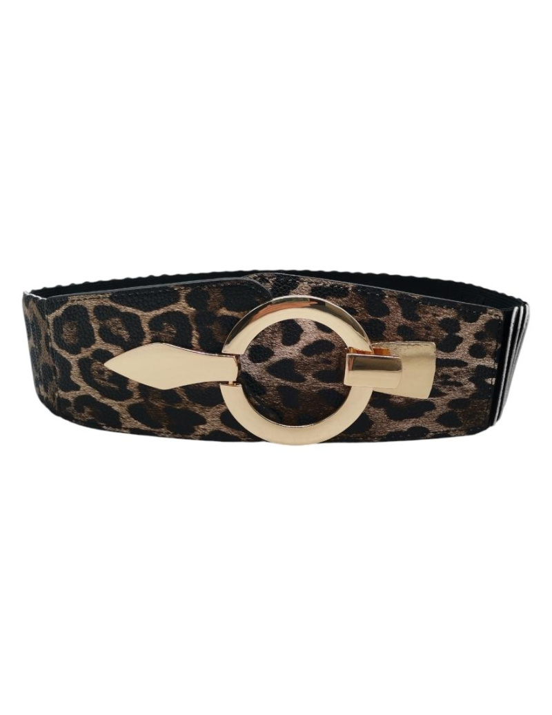 Grossiste Best Angel-Fashion Kingdom - Ceinture élastique léopard boucle doré