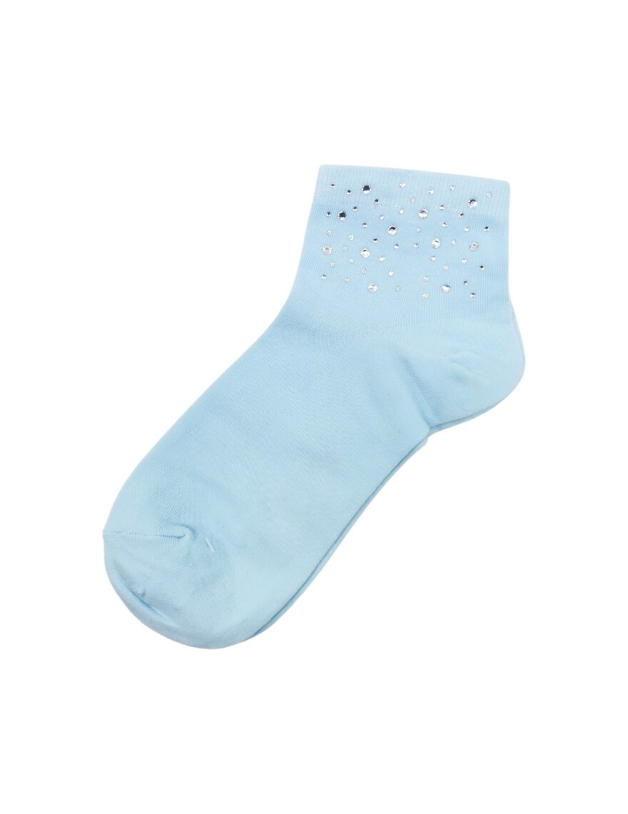 Grossiste Best Angel-Fashion Kingdom - Chaussette unicolore avec strass