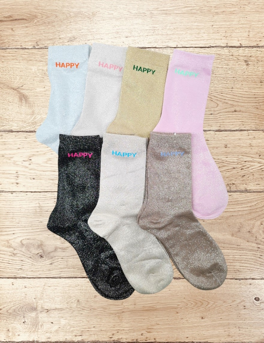 Wholesaler Best Angel-Fashion Kingdom - High Shiny Socks 'HAPPY'