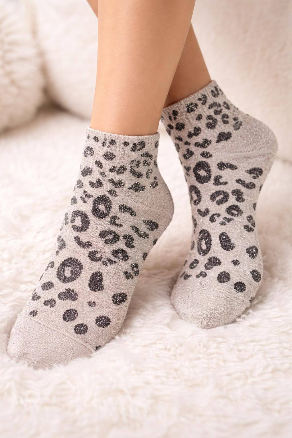 Wholesaler Best Angel-Fashion Kingdom - Shiny leopard print socks