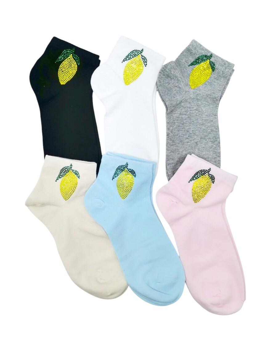 Grossiste Best Angel-Fashion Kingdom - Chaussette strass citron