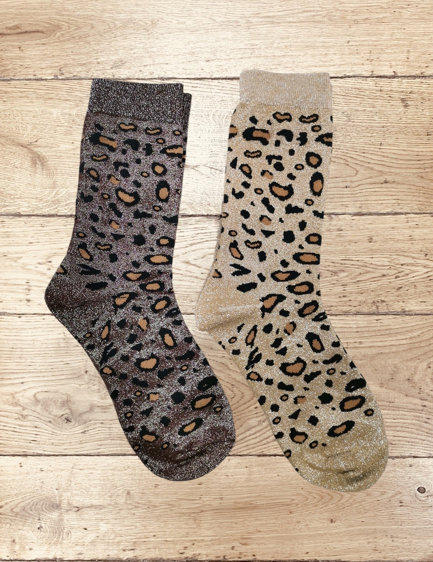 Wholesaler Best Angel-Fashion Kingdom - Shiny leopard knee-high socks