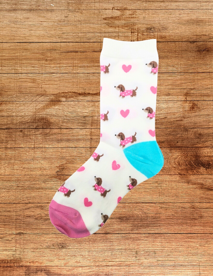 Grossiste Best Angel-Fashion Kingdom - Chaussette haute teckel + coeur