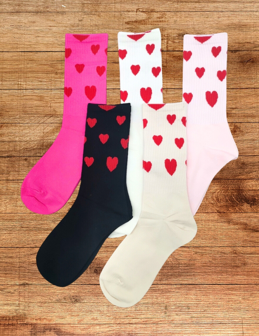 Grossiste Best Angel-Fashion Kingdom - Chaussette haute motif coeur
