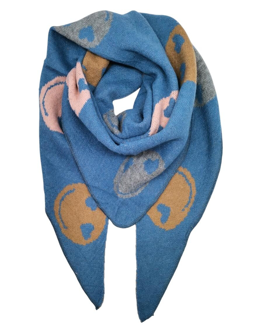Grossiste Best Angel-Fashion Kingdom - Écharpe triangle coloré motif smiley