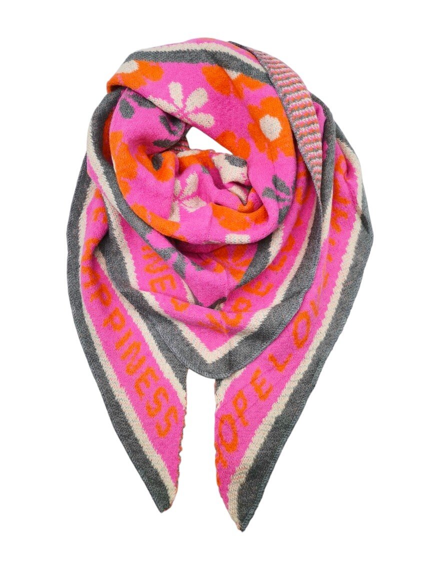 Wholesaler Best Angel-Fashion Kingdom - "Hope Love Hapiness" triangle scarf