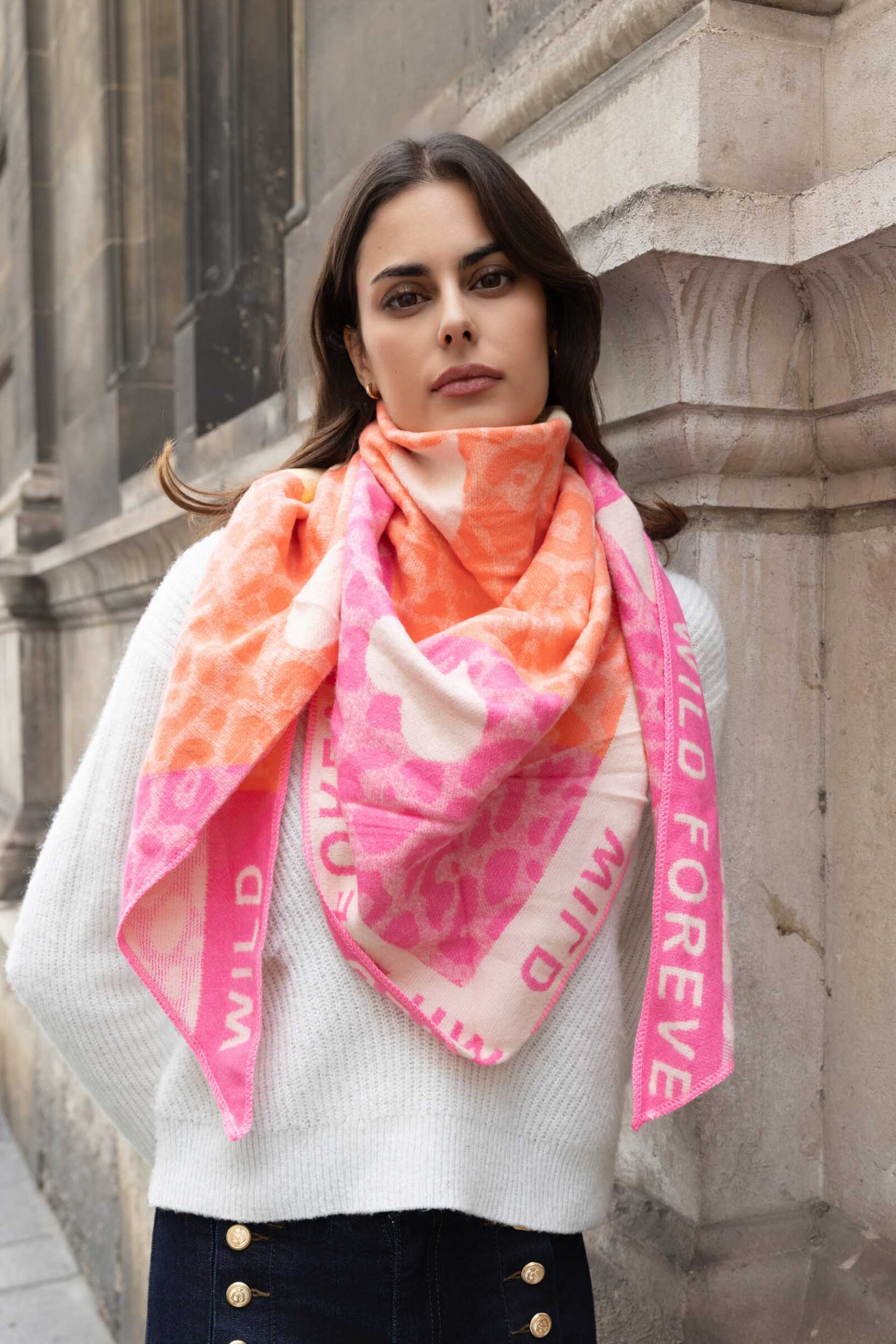 Mayorista Best Angel-Fashion Kingdom - Pañuelo triangular de doble cara «Wild forever»