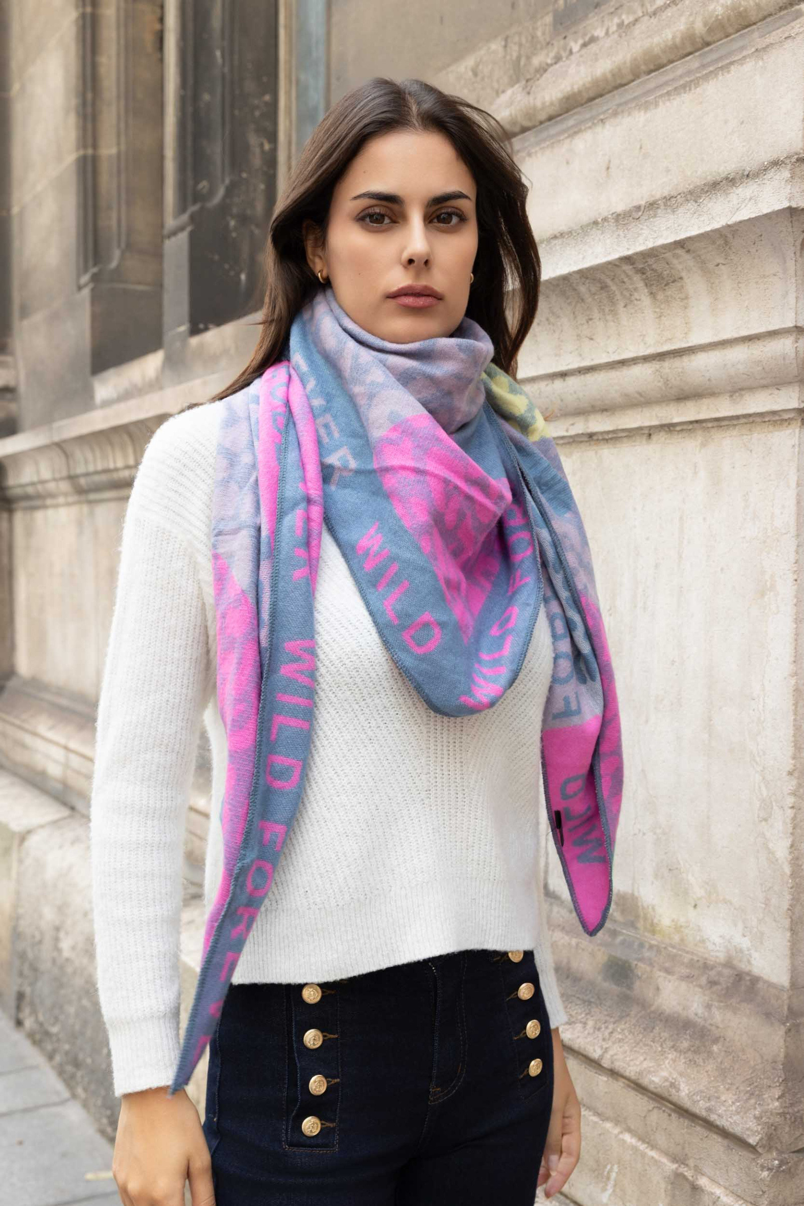 Mayorista Best Angel-Fashion Kingdom - Pañuelo triangular de doble cara «Wild forever»