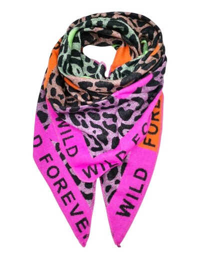 Grossiste Best Angel-Fashion Kingdom - Écharpe triangle double face « Wild forever » Grossiste Best Angel-Fashion Kingdom - Écharpe triangle double face « Wild forever »