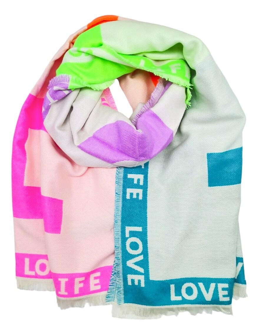 Wholesaler Best Angel-Fashion Kingdom - Double-sided colorful scarf "Happy"