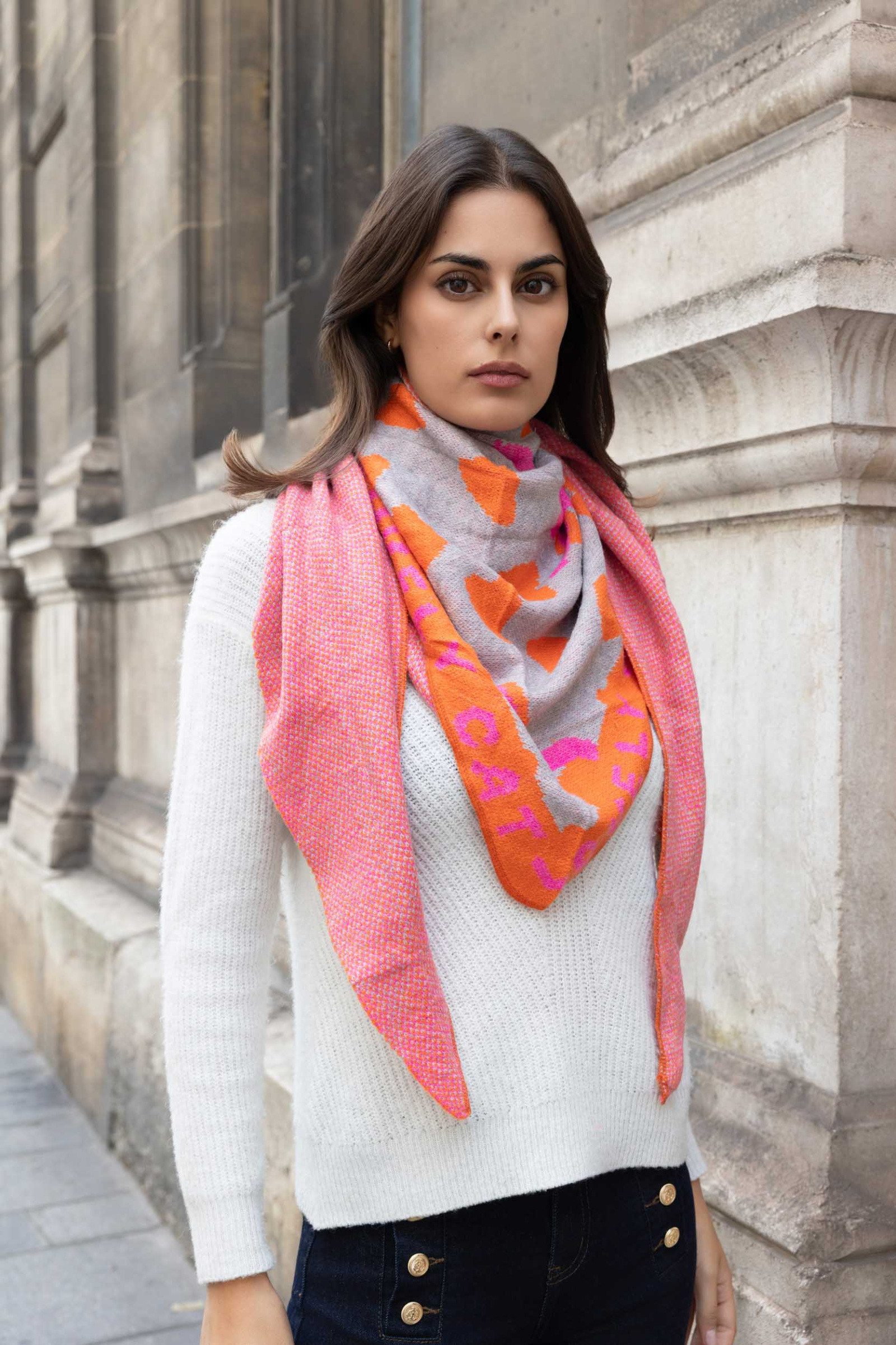 Grossiste Best Angel-Fashion Kingdom - Écharpe triangle « Lovely cat »