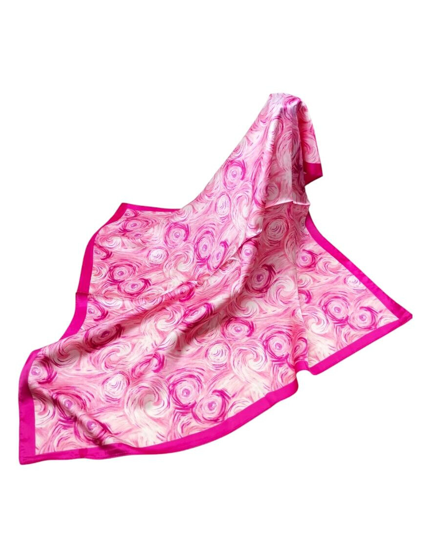 Wholesaler Best Angel-Fashion Kingdom - Small square silk-touch scarf with swirl pattern