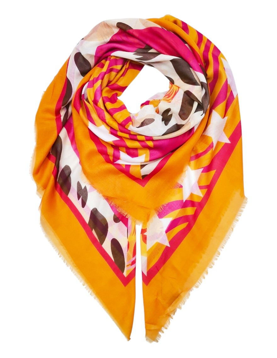 Wholesaler Best Angel-Fashion Kingdom - Square scarf with tiger and leopard pattern