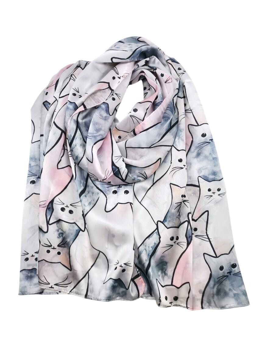 Grossiste Best Angel-Fashion Kingdom - Foulard satiné motif chat