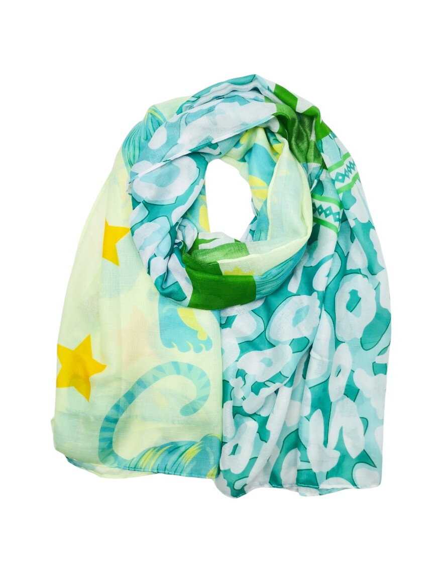 Wholesaler Best Angel-Fashion Kingdom - Lightweight scarf with leopard and tiger pattern