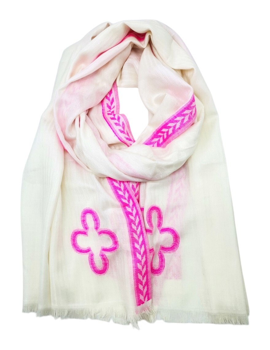 Wholesaler Best Angel-Fashion Kingdom - Striped scarf with clover and whale weave