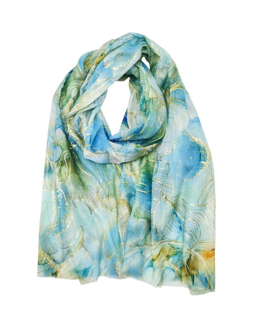 Grossiste Best Angel-Fashion Kingdom - Foulard léger avec dorure au motif fleurs