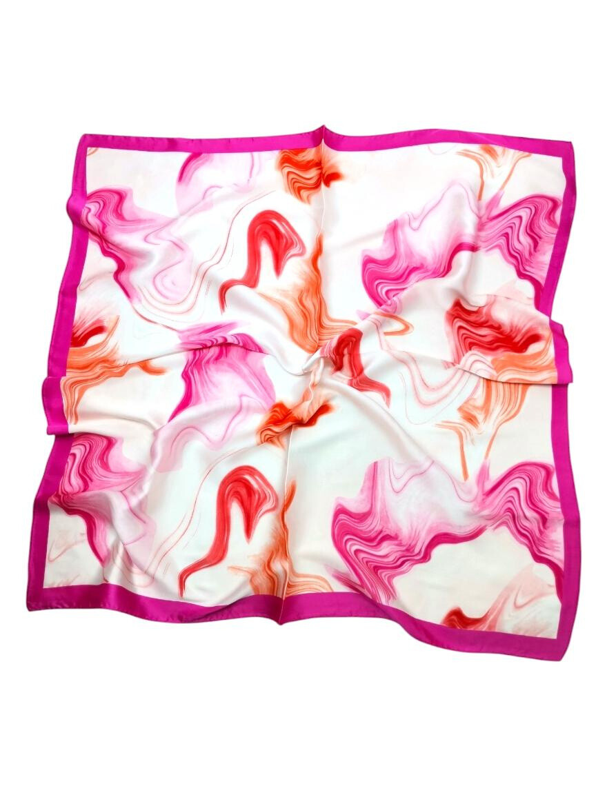 Wholesaler Best Angel-Fashion Kingdom - Small square silk-touch scarf with abstract pattern