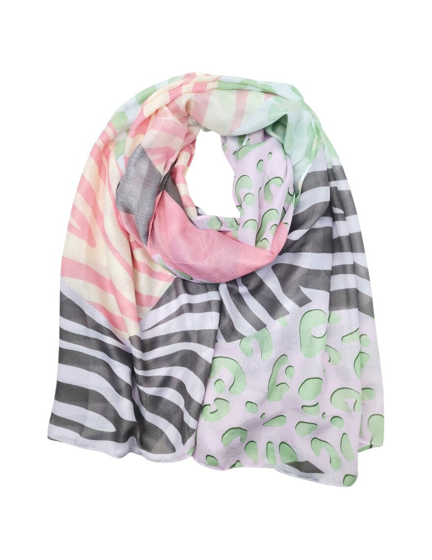 Wholesaler Best Angel-Fashion Kingdom - Lightweight scarf with zebra and leopard pattern