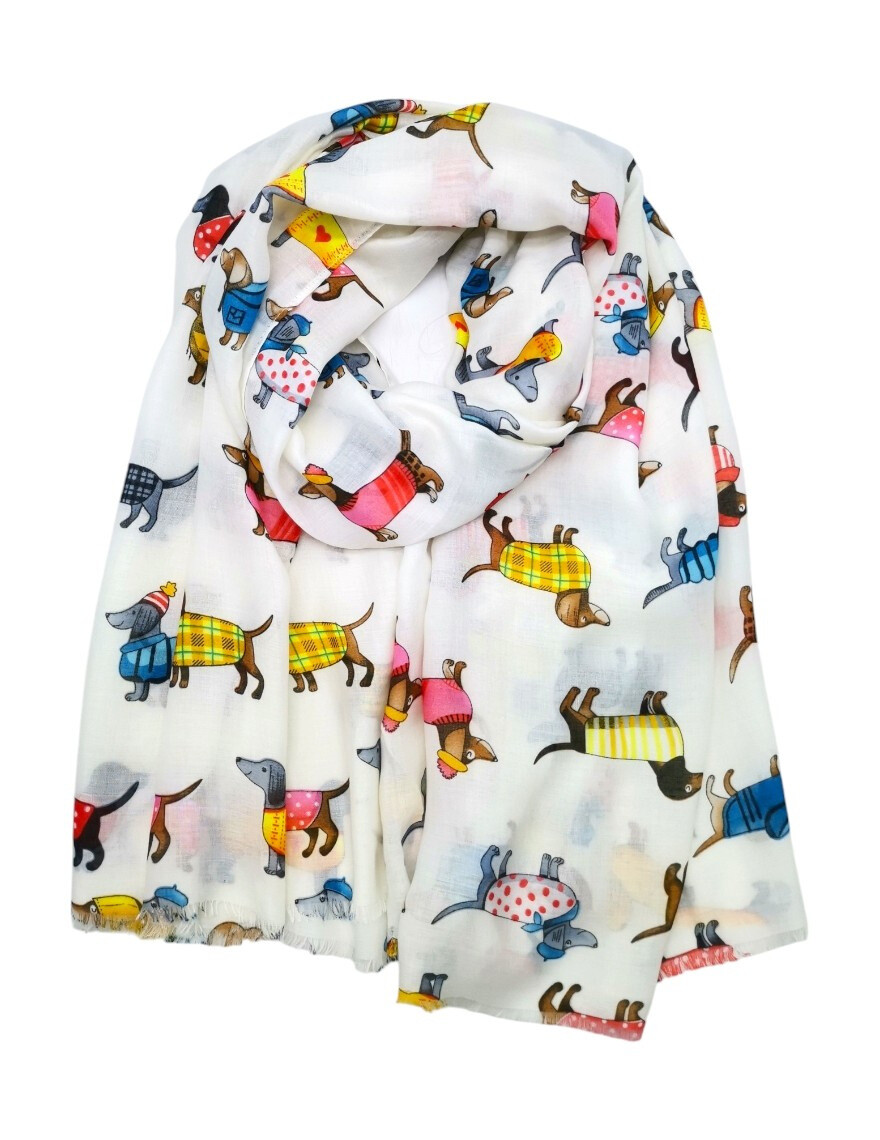 Wholesaler Best Angel-Fashion Kingdom - Lightweight scarf with small dog motif