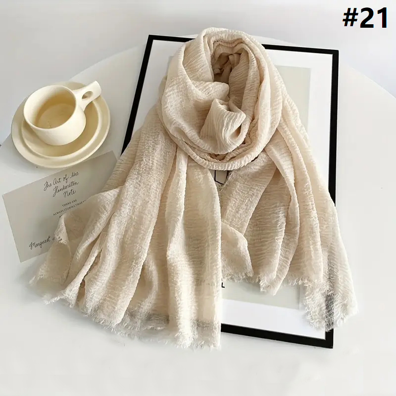 Grossista Best Angel-Fashion Kingdom - Sciarpa leggera monocolore arricciata