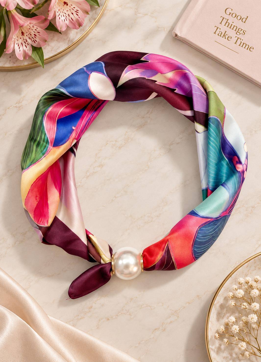 Grossiste Best Angel-Fashion Kingdom - Foulard avec attache perle magnétique