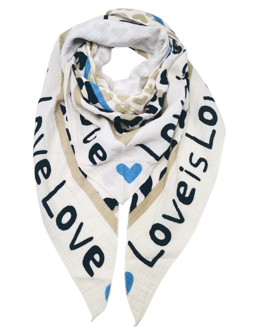 Grossiste Best Angel-Fashion Kingdom - Triangle en gaze de coton "Love is Love"