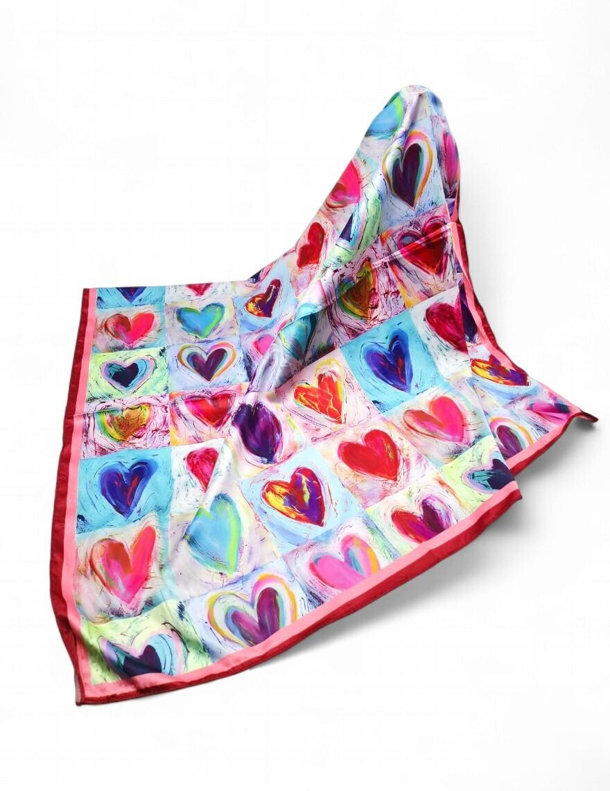 Wholesaler Best Angel-Fashion Kingdom - Small silk-touch square with heart motif